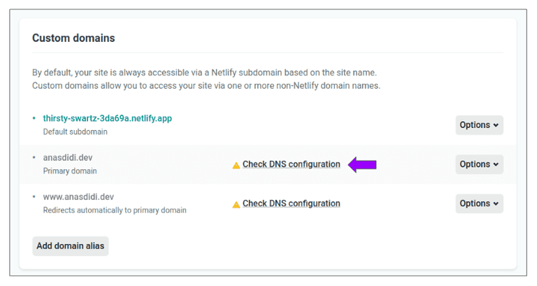 Check DNS configuration