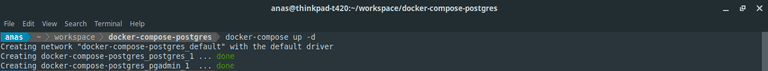 docker-compose up -d